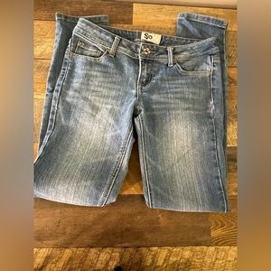 SO Jeans Womens Juniors Size 7 Blue Denim Skinny Low Rise‎ Stretch